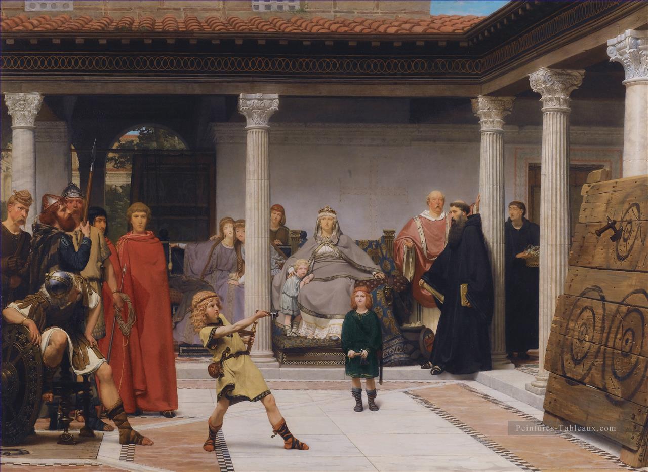 L’éducation des enfants de Clovis romantique Sir Lawrence Alma Tadema Peintures à l'huile